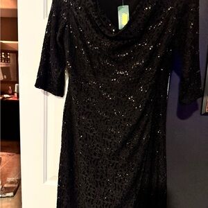 Elegant Black Sequin Dress